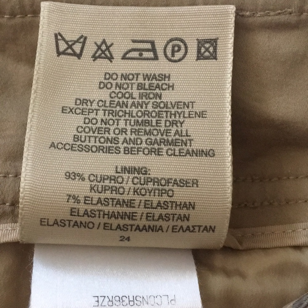 Burberry London khaki safari skirt Cargo Authentic Button Side - Picture 6 of 8